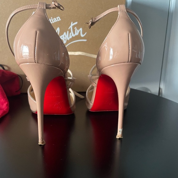 Christian Louboutin Crossfilketa Nude Heels - Picture 4 of 4